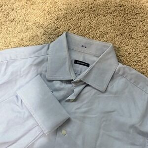 Suitsupply Shirt Mens Large Blue Solid French Cuff Dress Shirt Long Sleeve